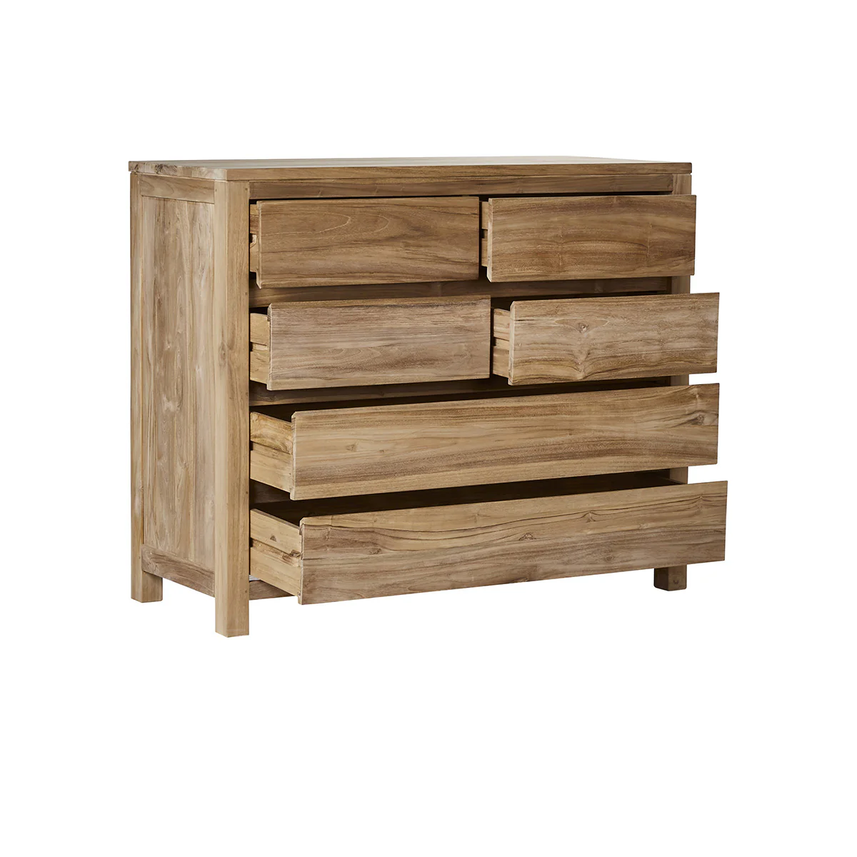 Aparador de teca maciza 120 cm - Image 3