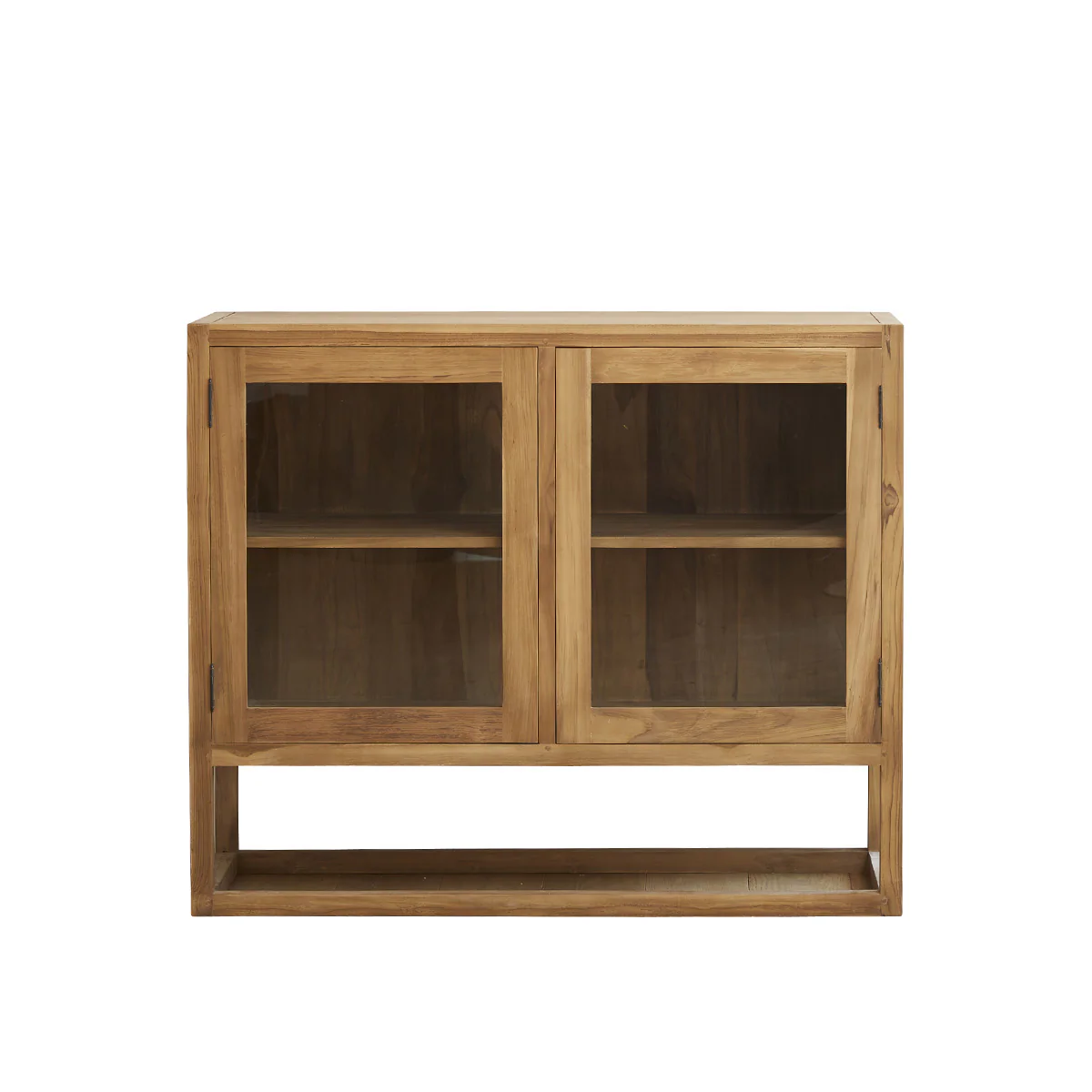 Aparador de teca maciza y cristal 120 cm - Image 2
