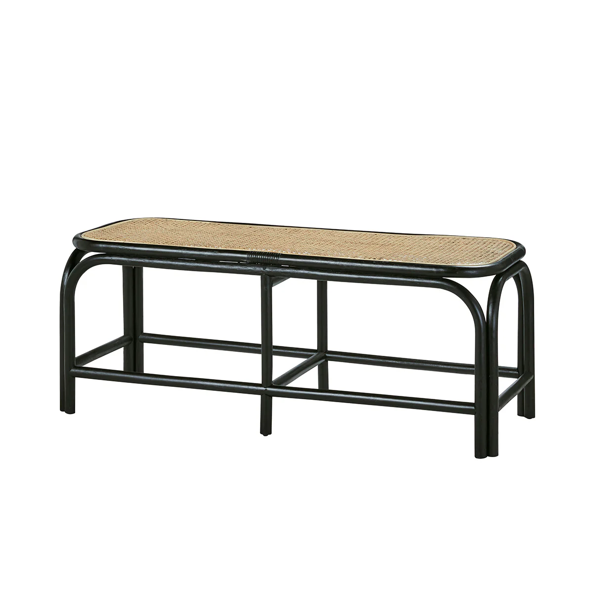 Banco de ratán y rejilla 120 cm - Image 3