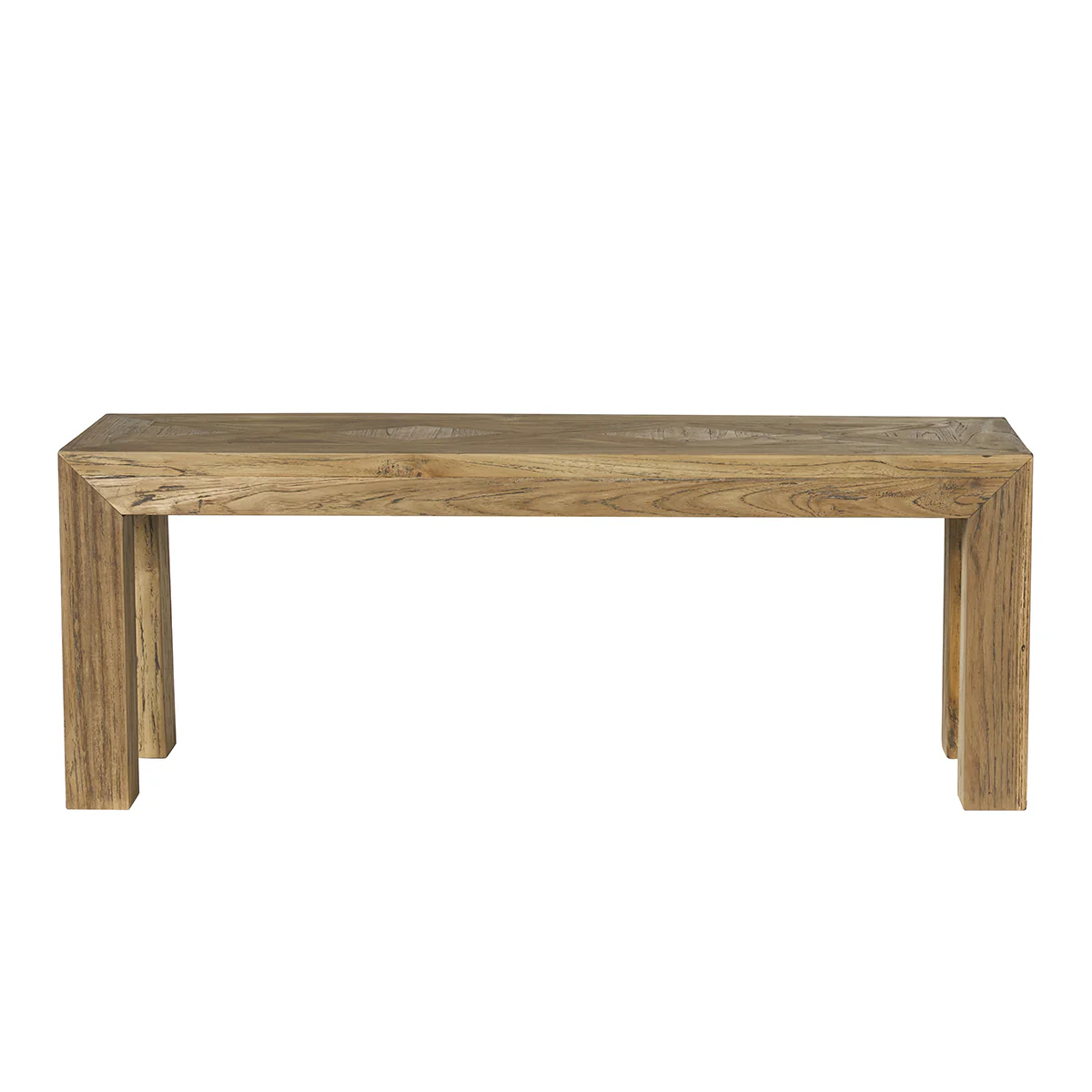 Banco de teca maciza reciclada de 120 cm - Image 2