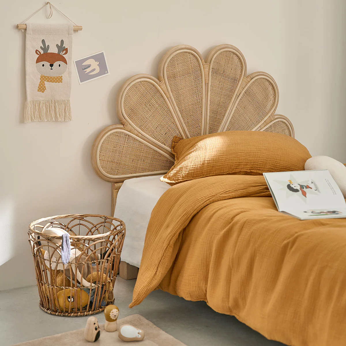 Cabecero de ratán y rejilla de 90 cm - Image 3
