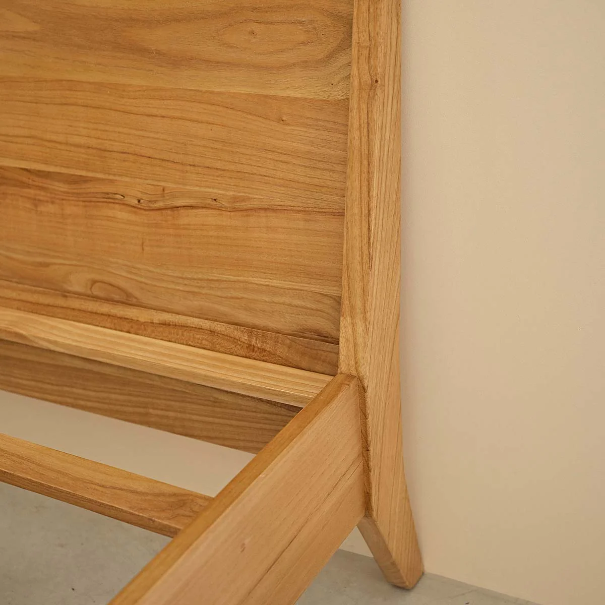 Cama de mindi macizo 160 cm con somier - Image 6