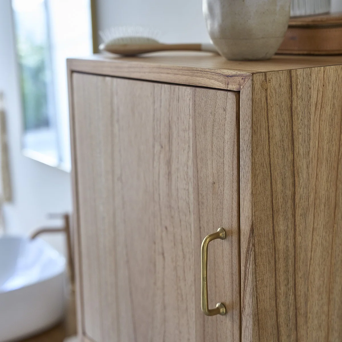 Columna de baño de mindi macizo 150 cm - Image 6