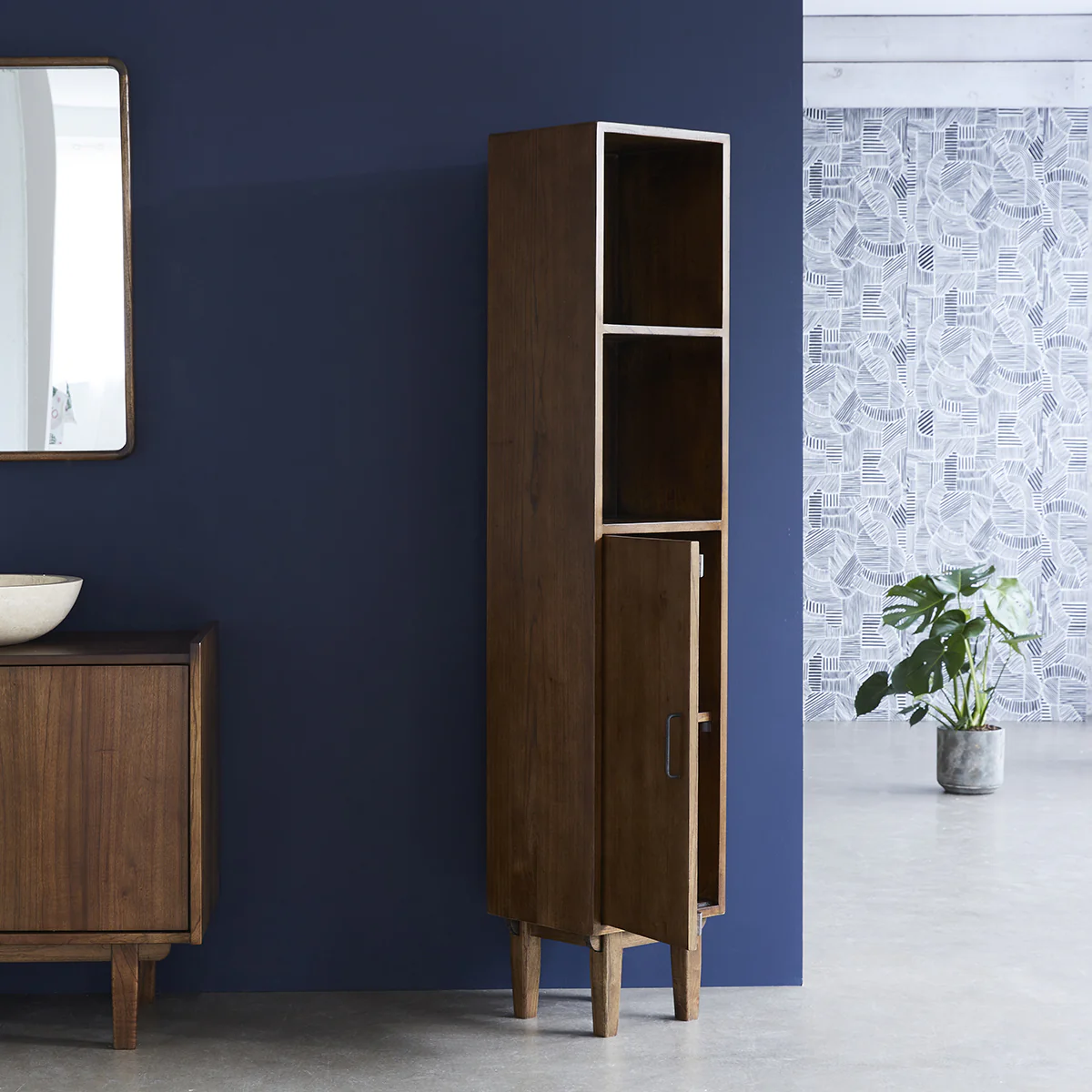 Columna de baño de mindi macizo 170 cm - Image 4