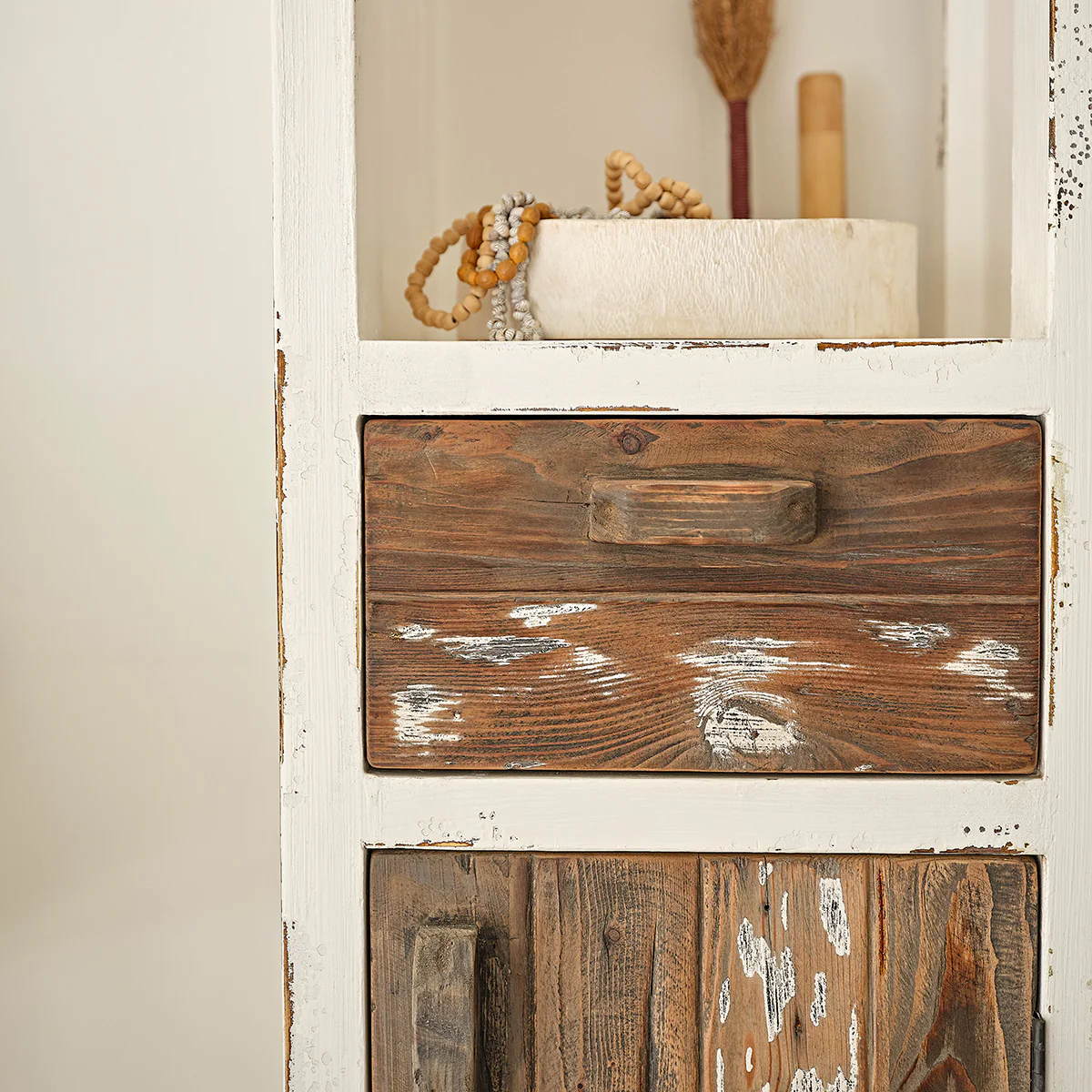 Columna de baño de madera maciza reciclada 170 cm - Image 4
