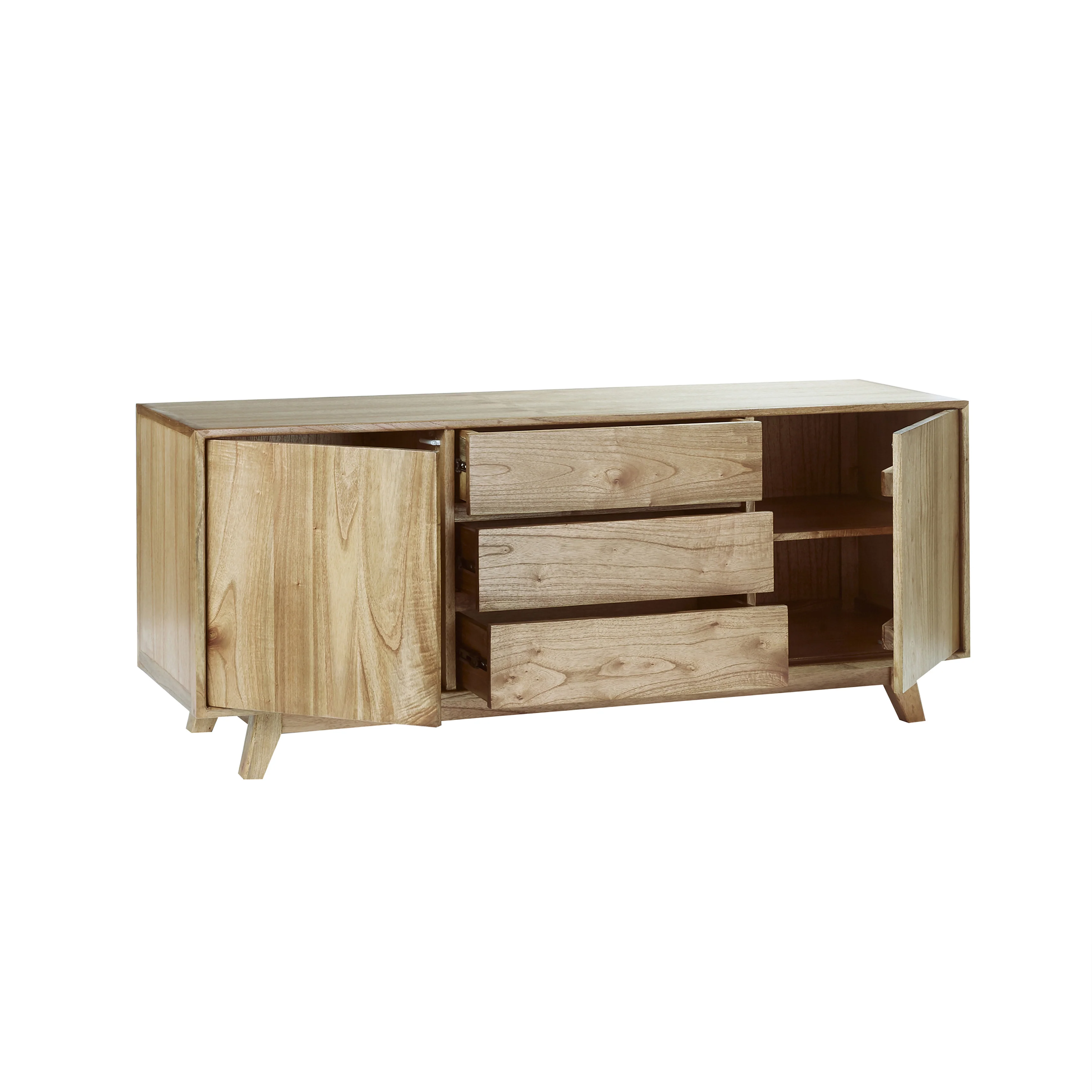 Cómoda de madera de mindi 160 cm - Image 3