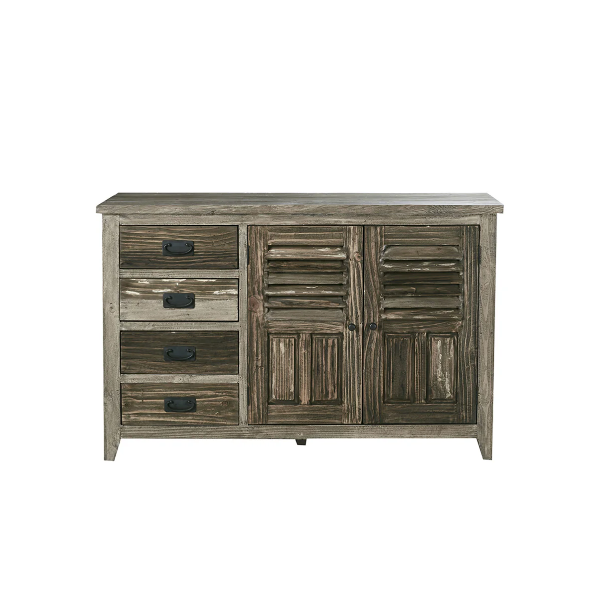 Cómoda de pino macizo reciclado 140 cm - Image 2