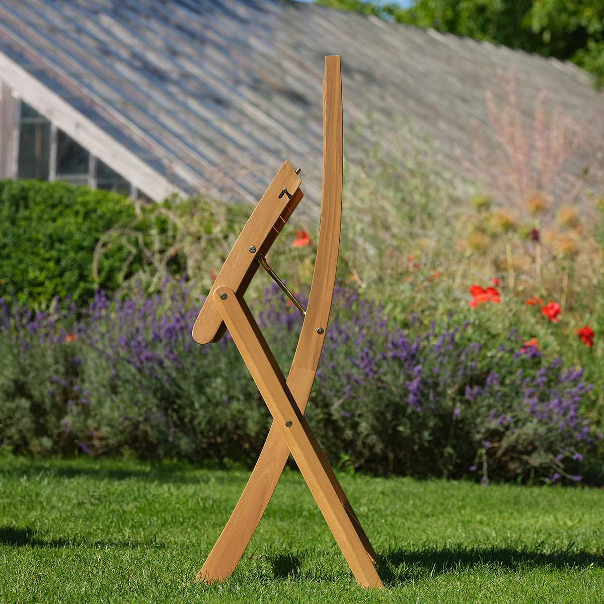 Conjunto de jardín de acacia maciza aceitada para 4 personas. - Image 6