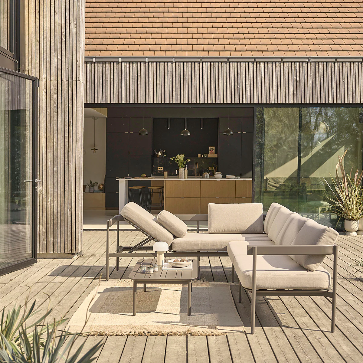 Conjunto de muebles de jardín bajo de aluminio - Image 3