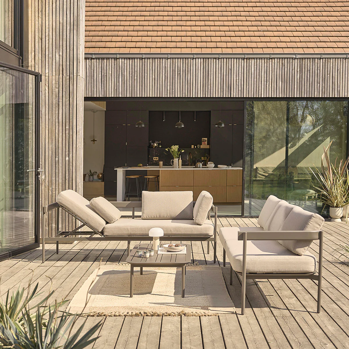Conjunto de muebles de jardín bajo de aluminio - Image 4
