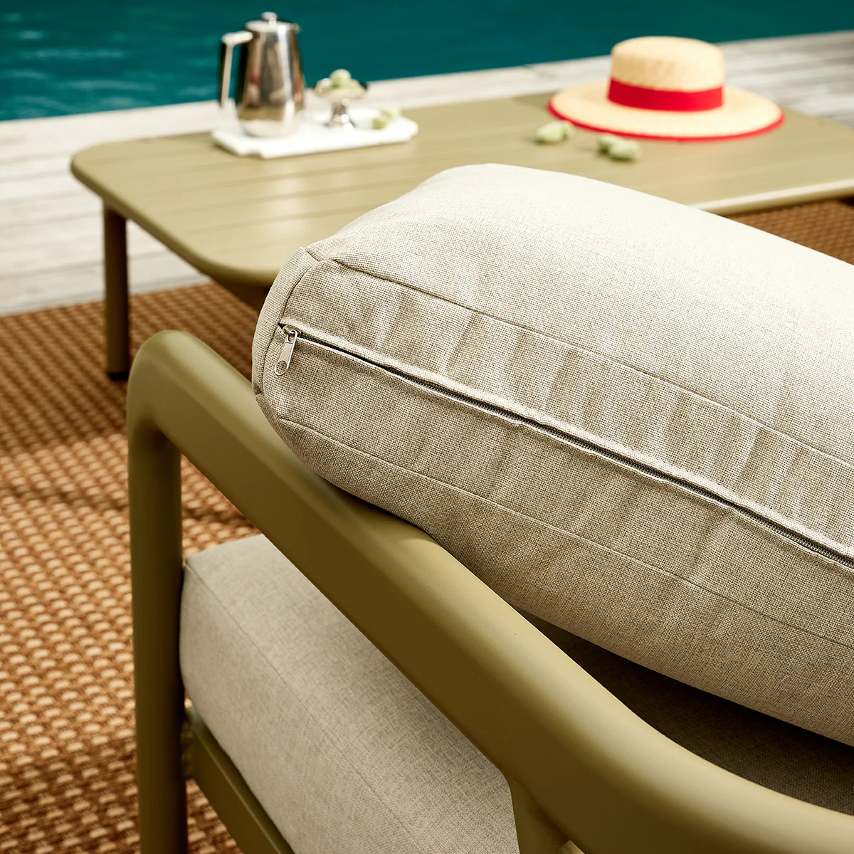 Conjunto de muebles de jardín bajos de aluminio - Image 4
