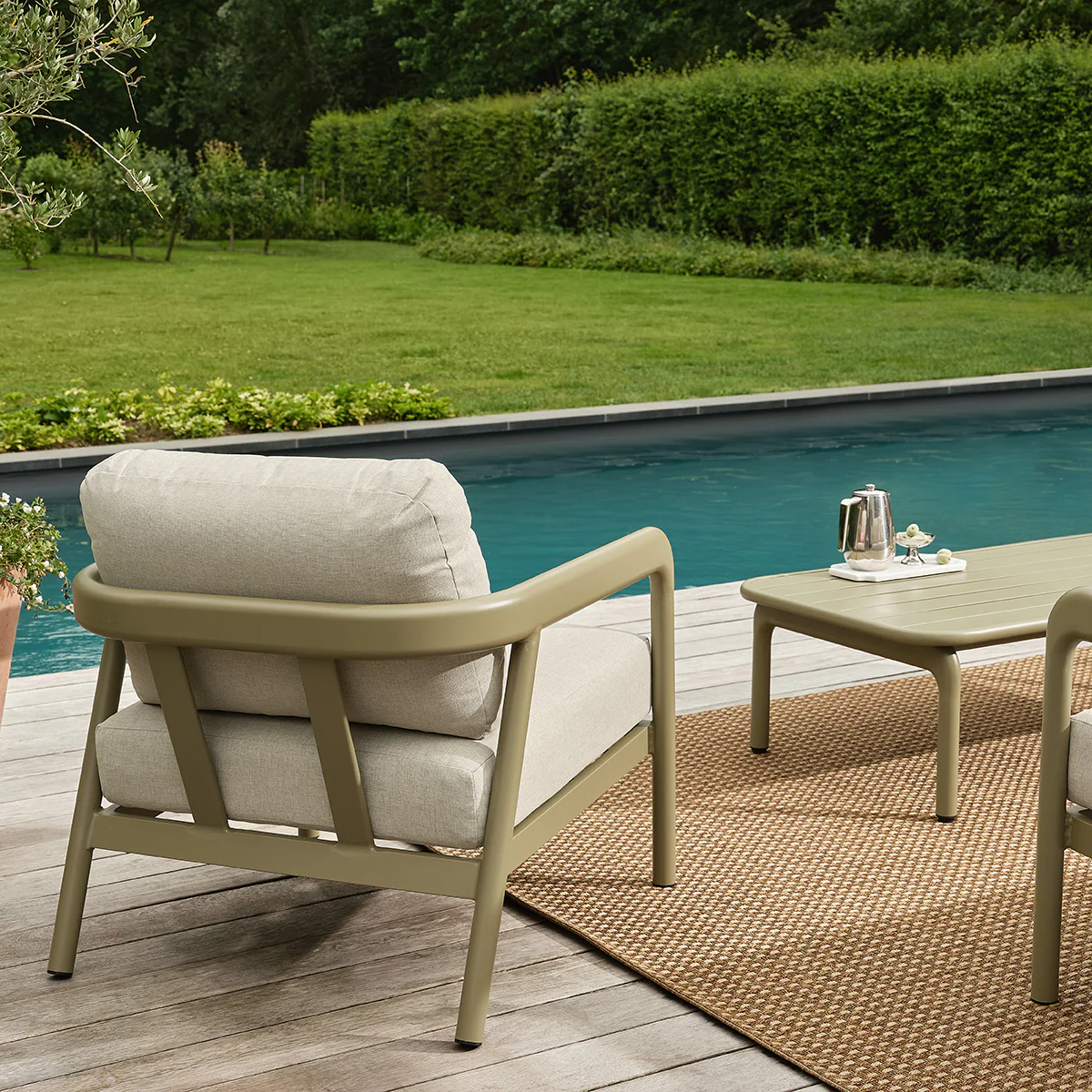Conjunto de muebles de jardín bajos de aluminio - Image 5