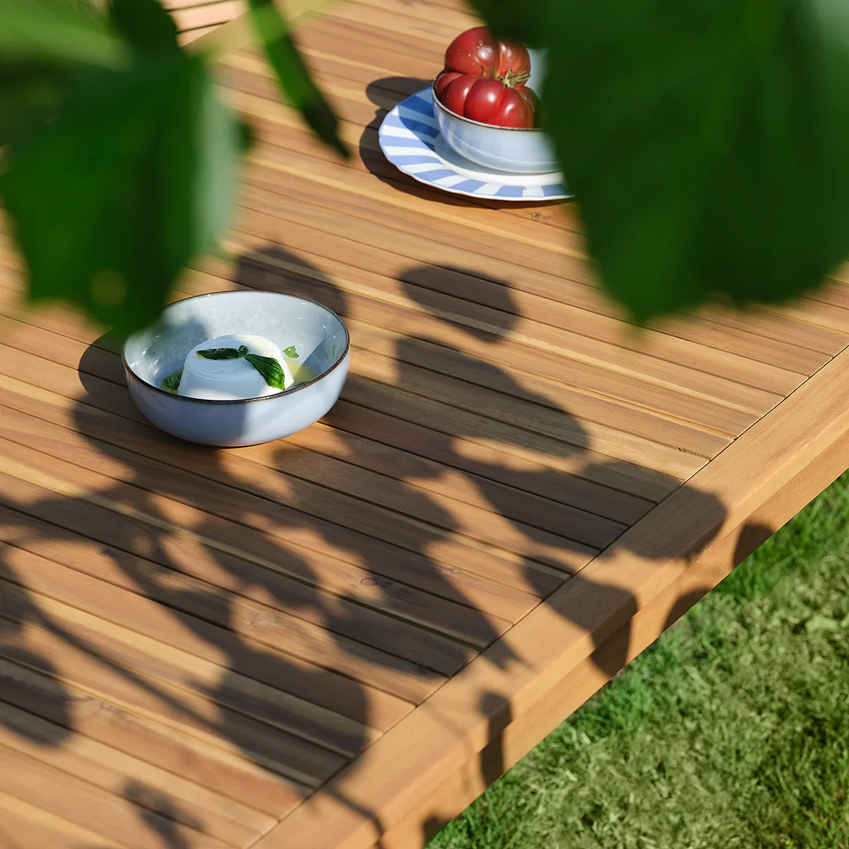 Conjunto de jardín de acacia maciza aceitada para 8 personas. - Image 6