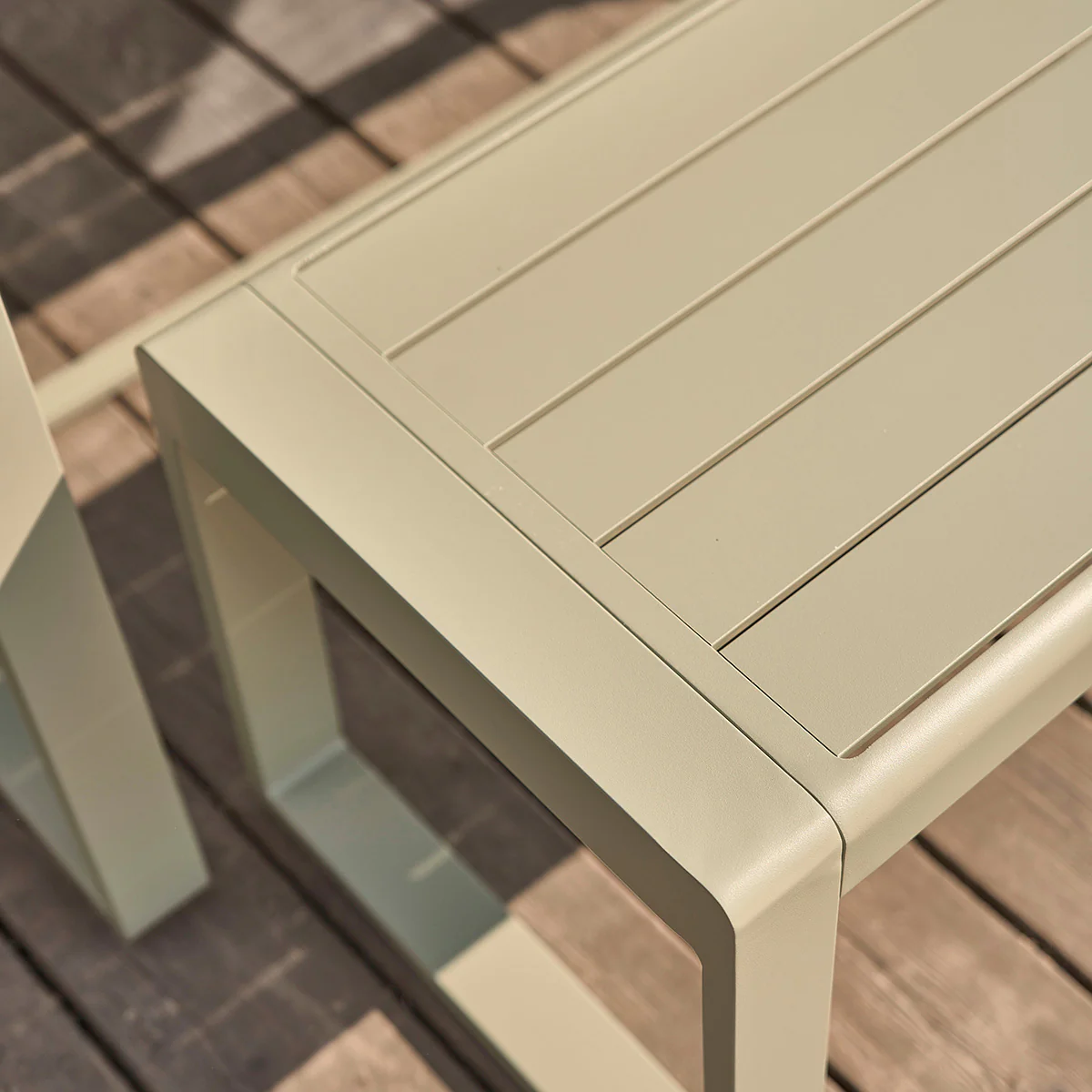 Conjunto de muebles de jardín de aluminio verde para 4/6 pers. - Image 3