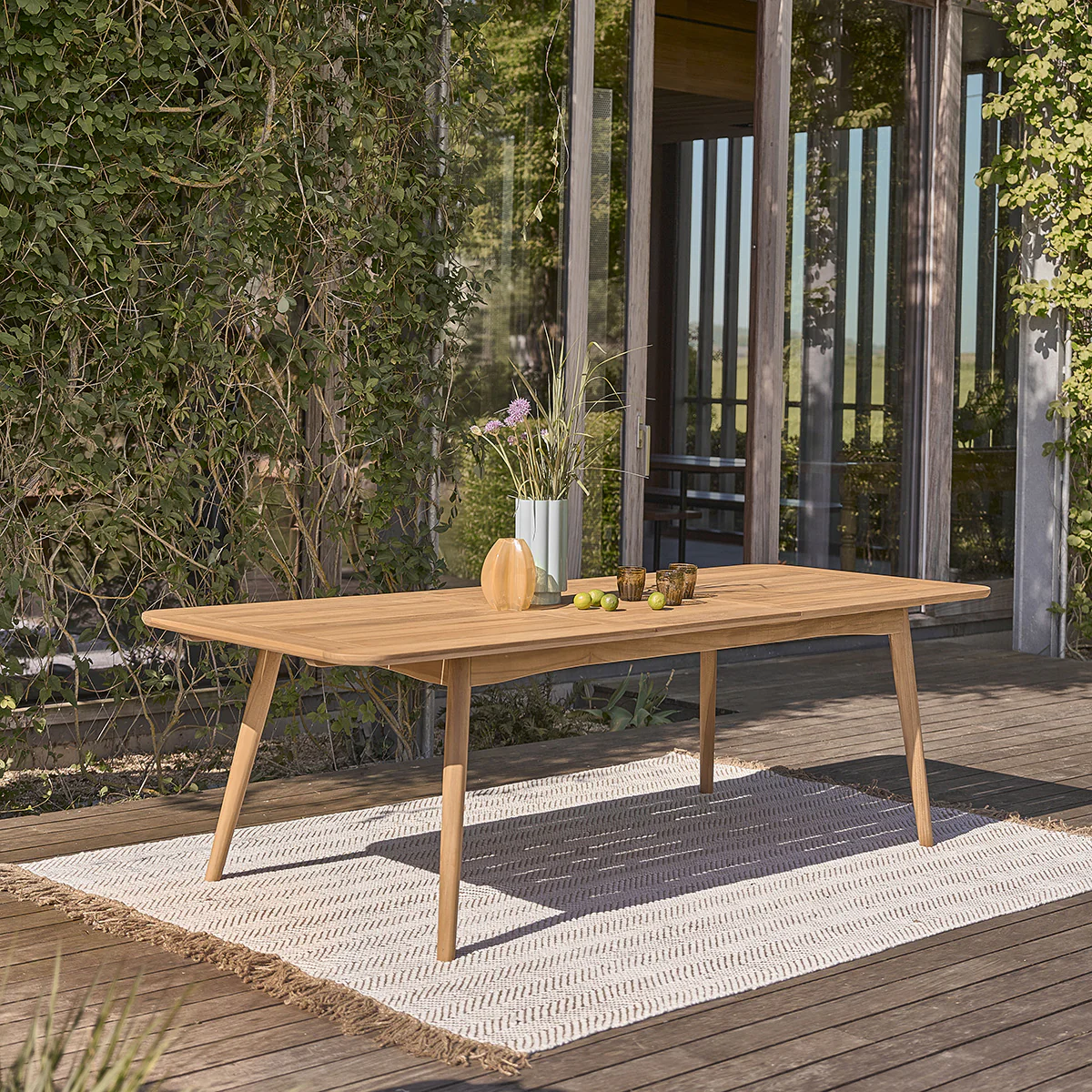 Conjunto de muebles de jardín de teca maciza extensible 6/8 pers. - Image 3