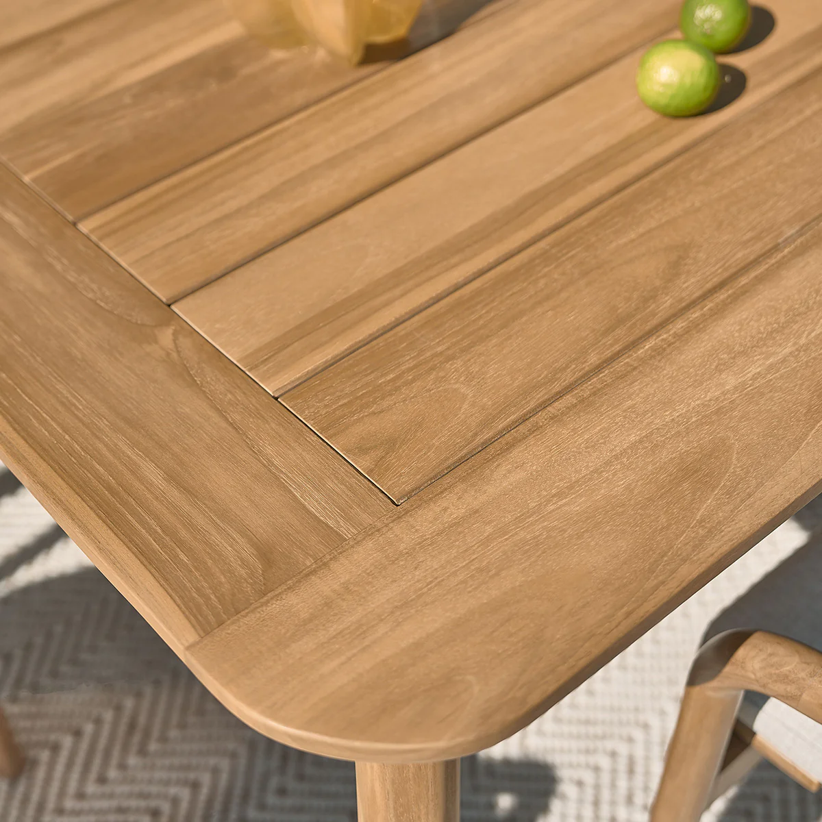 Conjunto de muebles de jardín de teca maciza extensible 6/8 pers. - Image 6