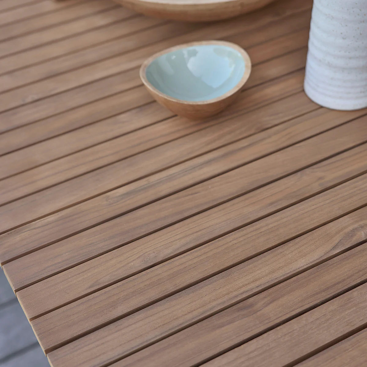 Conjunto de muebles de jardín de teca maciza y aluminio para 6/8 personas. - Image 4
