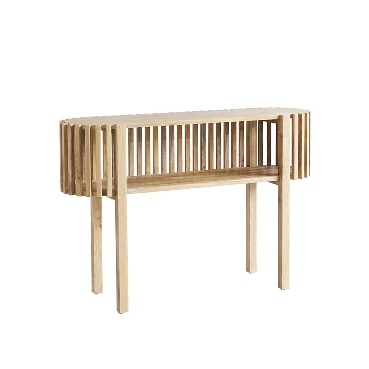 Consola de teca maciza 120 cm - Image 3