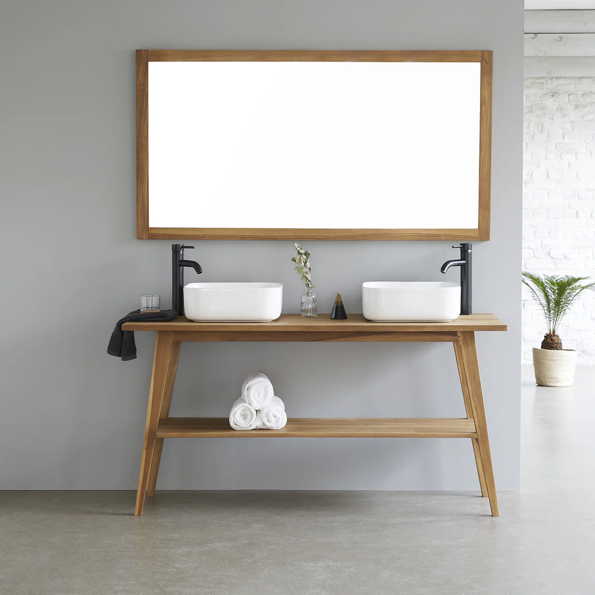 Espejo de teca maciza 150x80 cm - Image 4