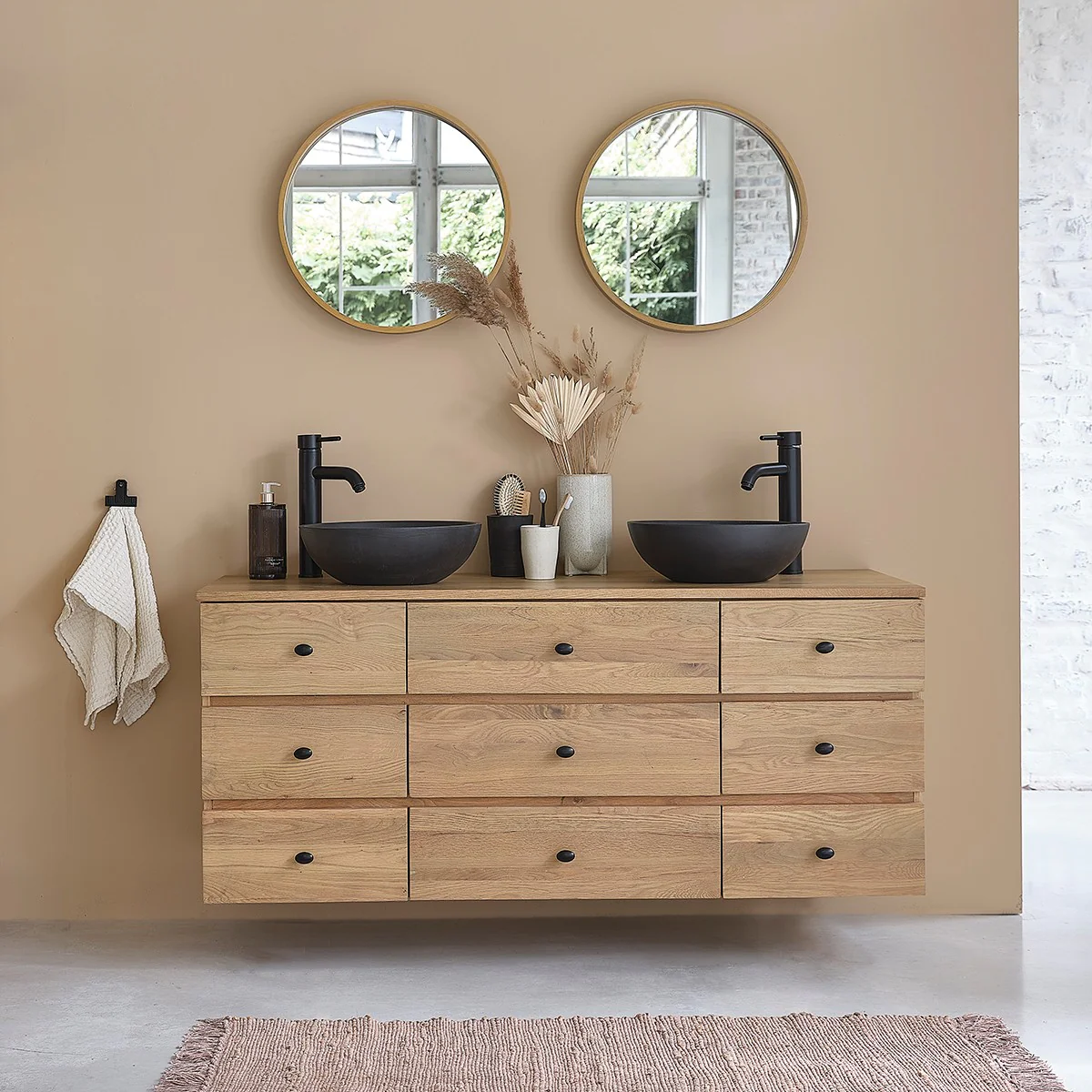 Lavabo de hormigón gris Ø37 cm - Image 7