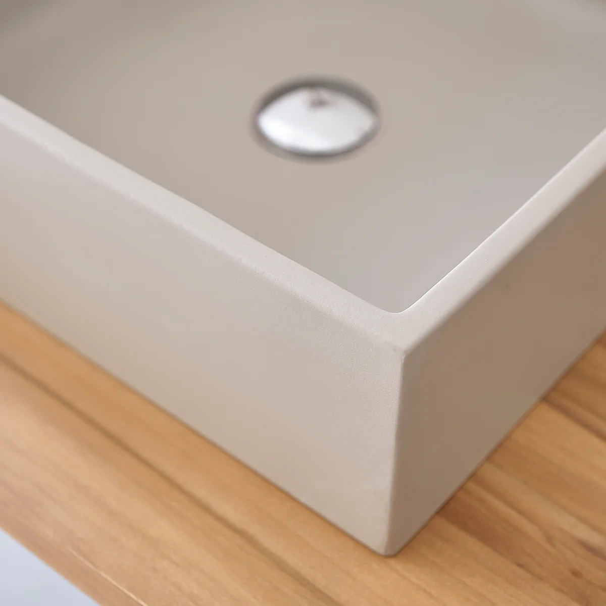 Lavabo de hormigón gris cuadrado 37 cm - Image 4