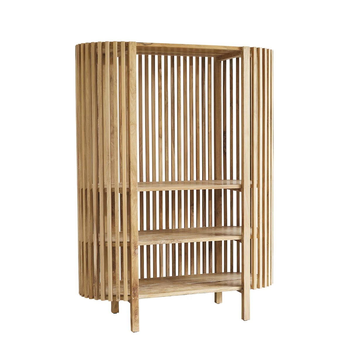 Librería de teca maciza 160 cm - Image 4