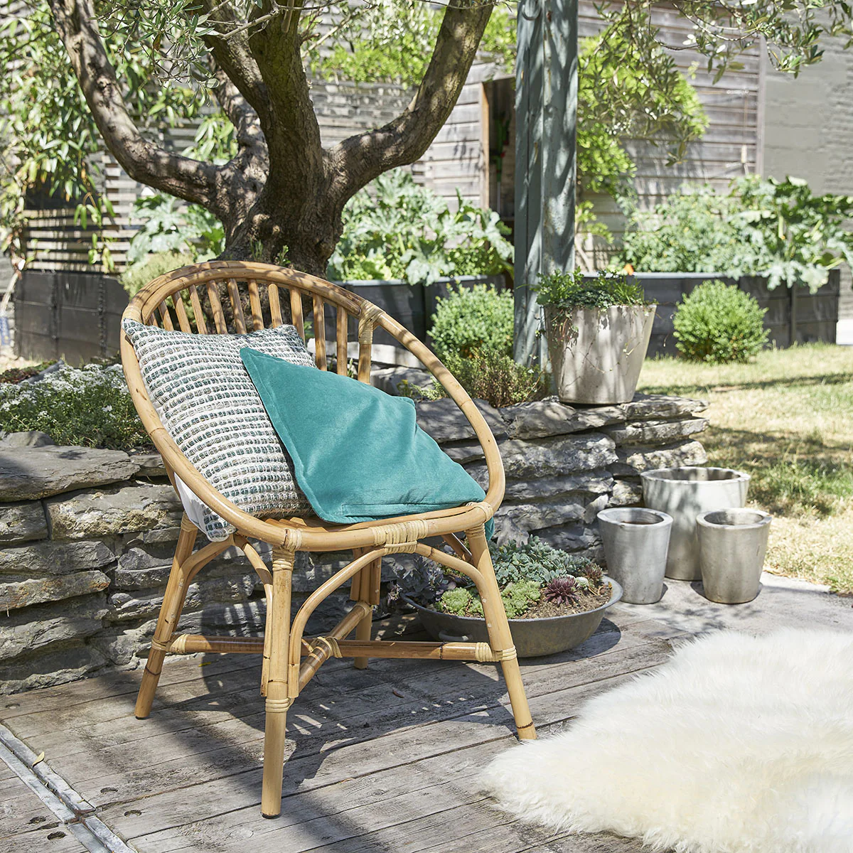 Lote de 2 sillones de ratán - Image 4