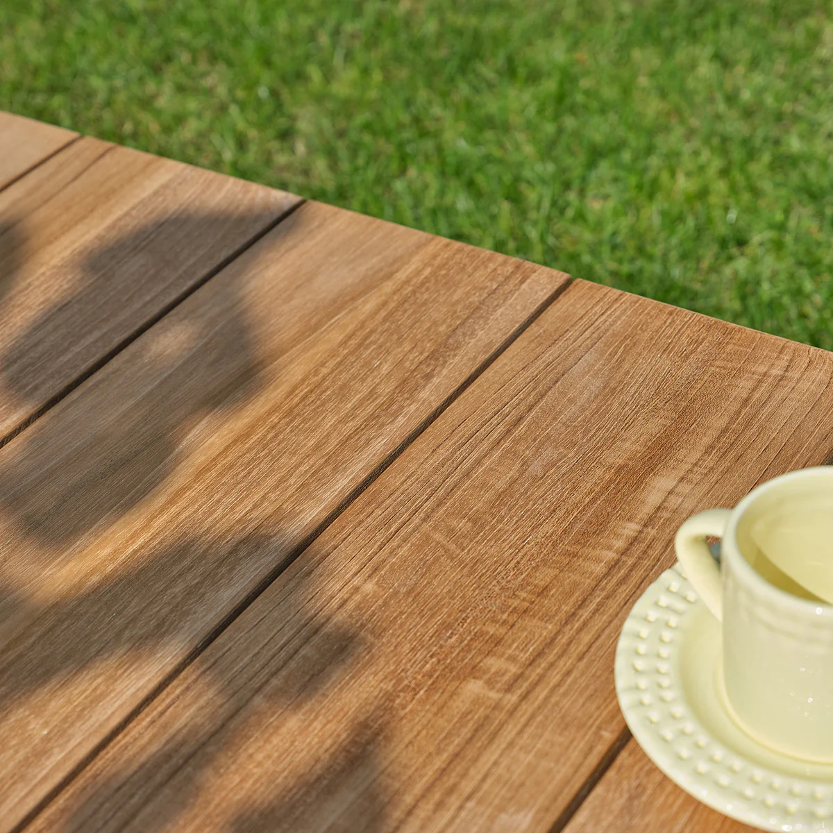 Mesa baja de jardín de teca maciza de 140 cm - Image 7