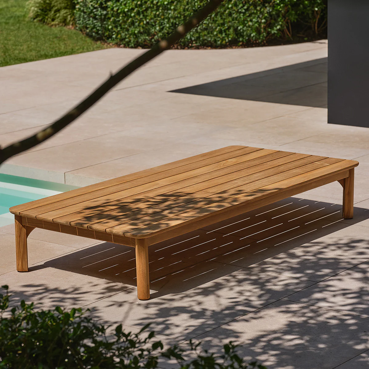 Mesa baja de jardín de teca maciza de 170 cm - Image 3