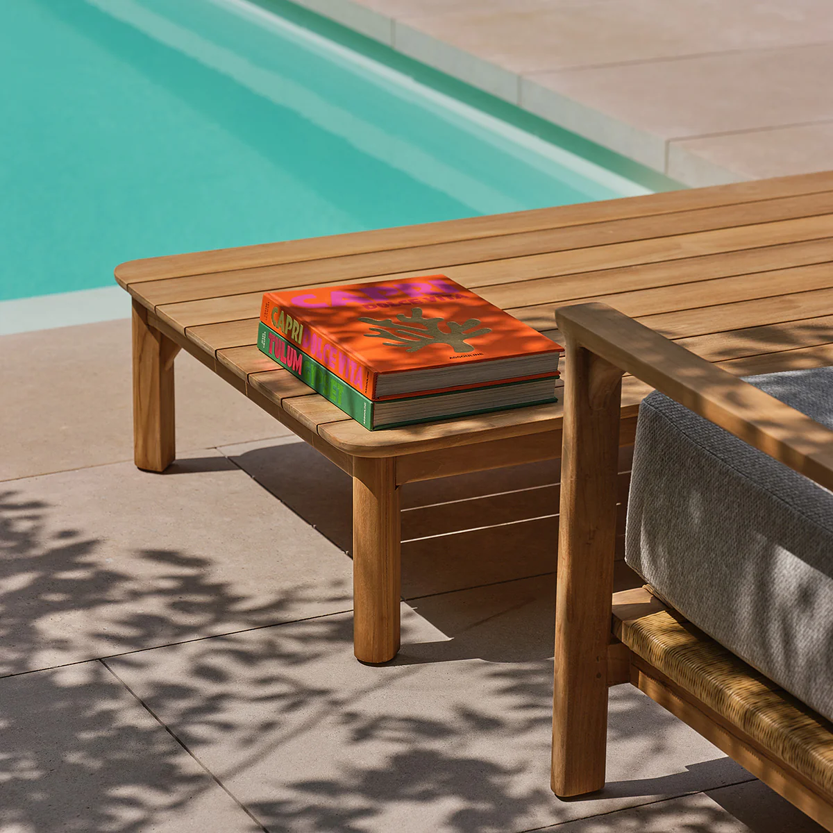 Mesa baja de jardín de teca maciza de 170 cm - Image 4