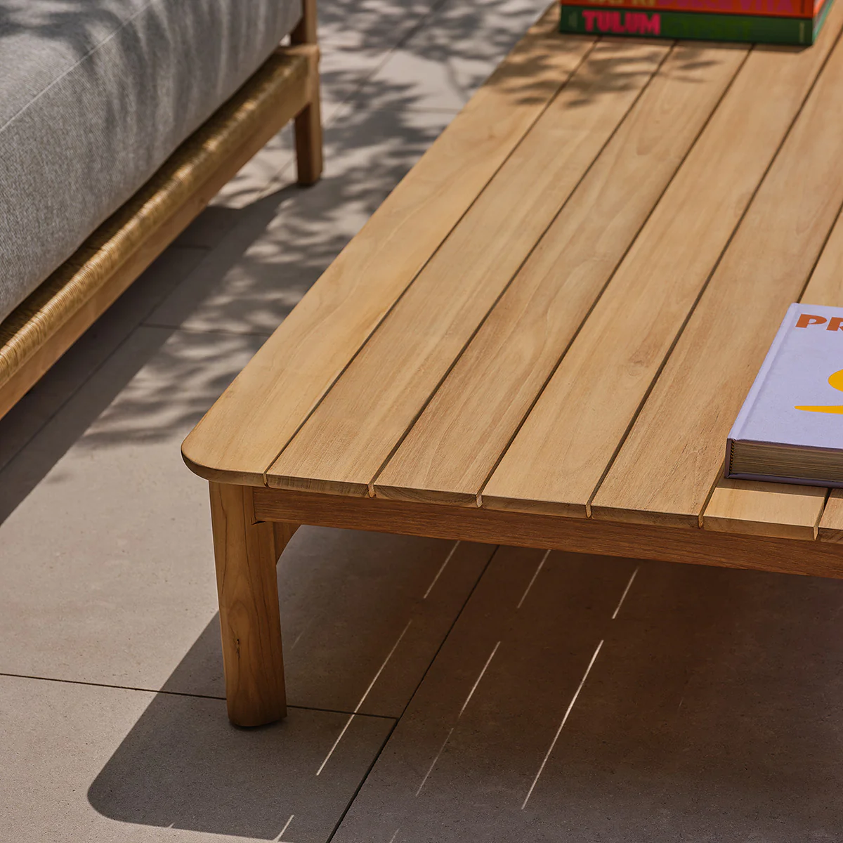 Mesa baja de jardín de teca maciza de 170 cm - Image 5