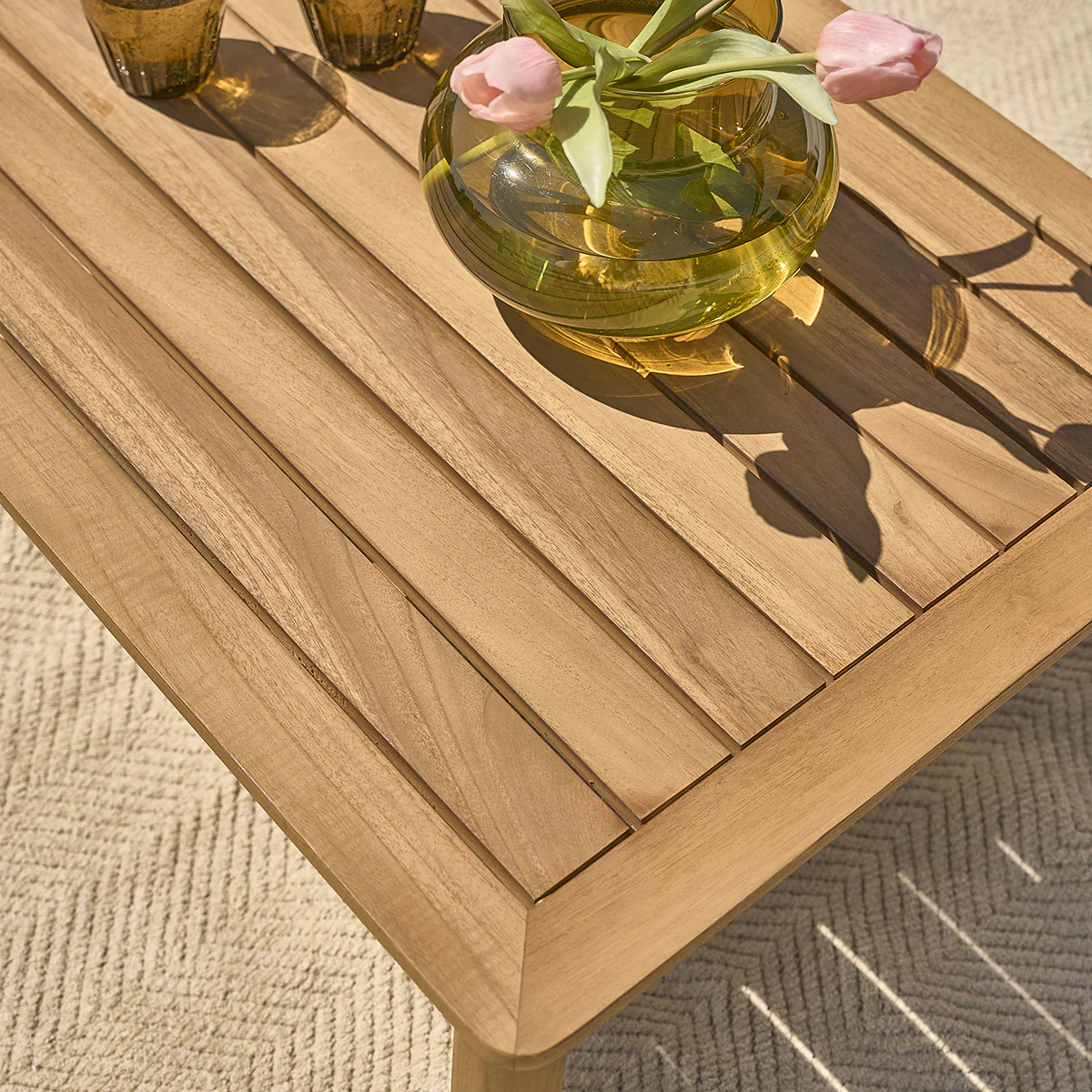 Mesa de centro de jardín de teca maciza - Image 3