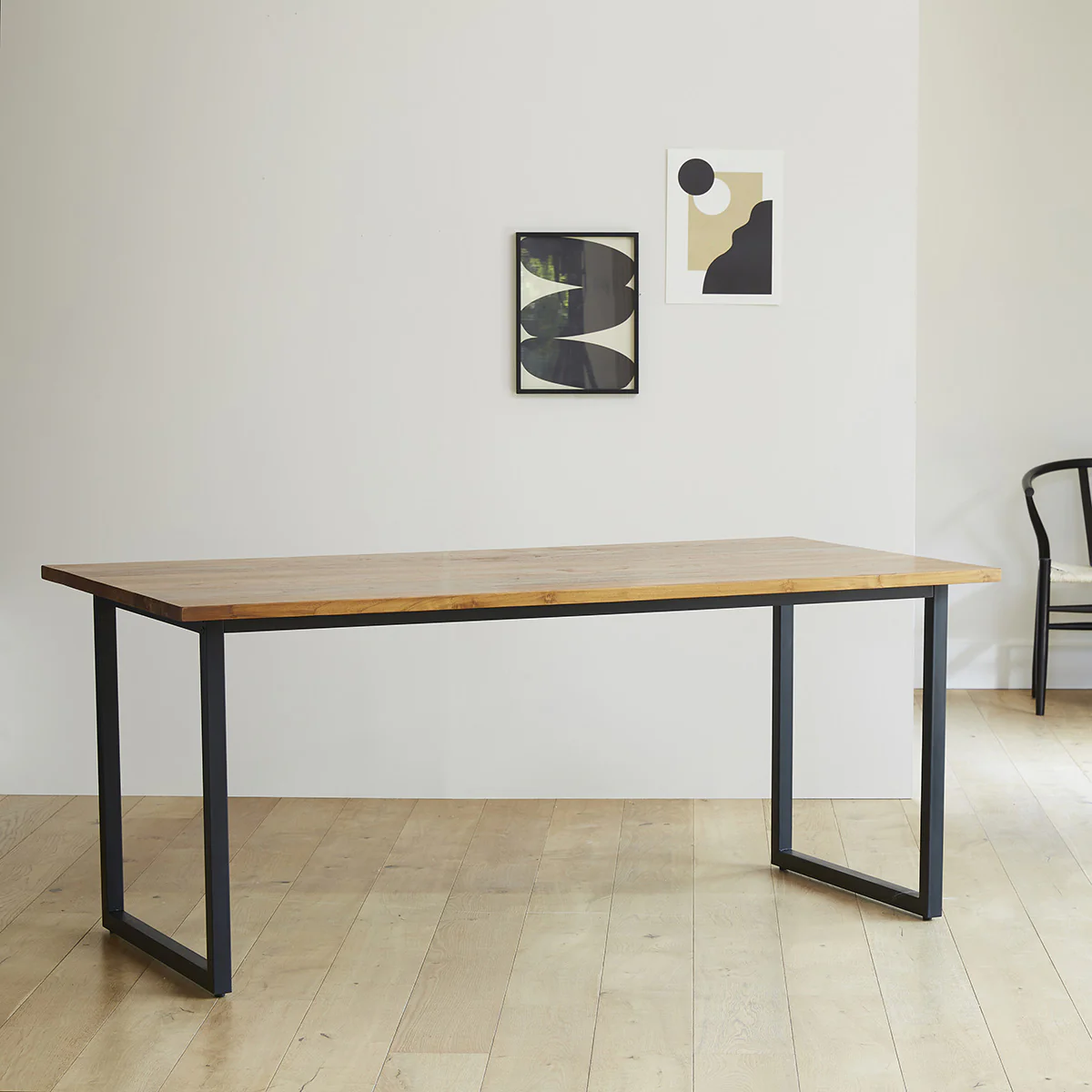 Mesa de teca maciza y metal 8 pers. - Image 3