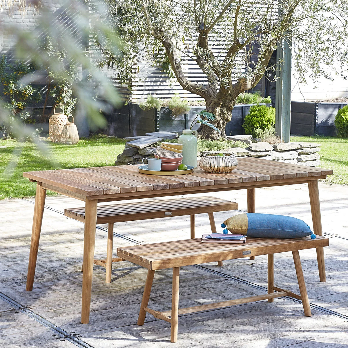 Mesa de jardín de teca maciza 6/8 pers. - Image 3