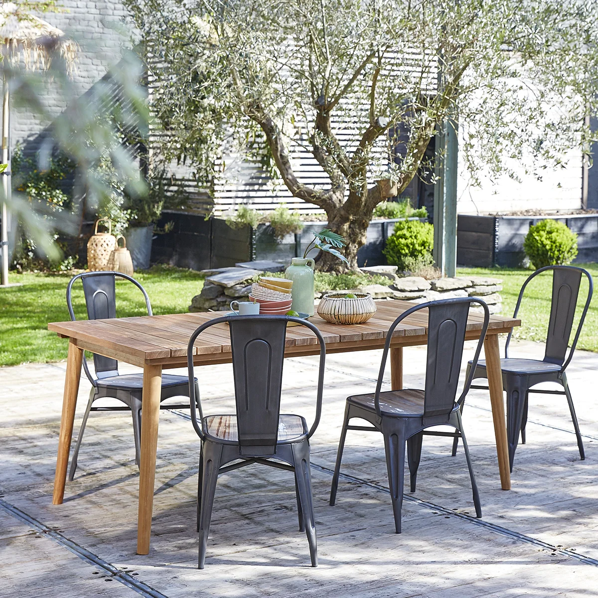 Mesa de jardín de teca maciza 6/8 pers. - Image 6
