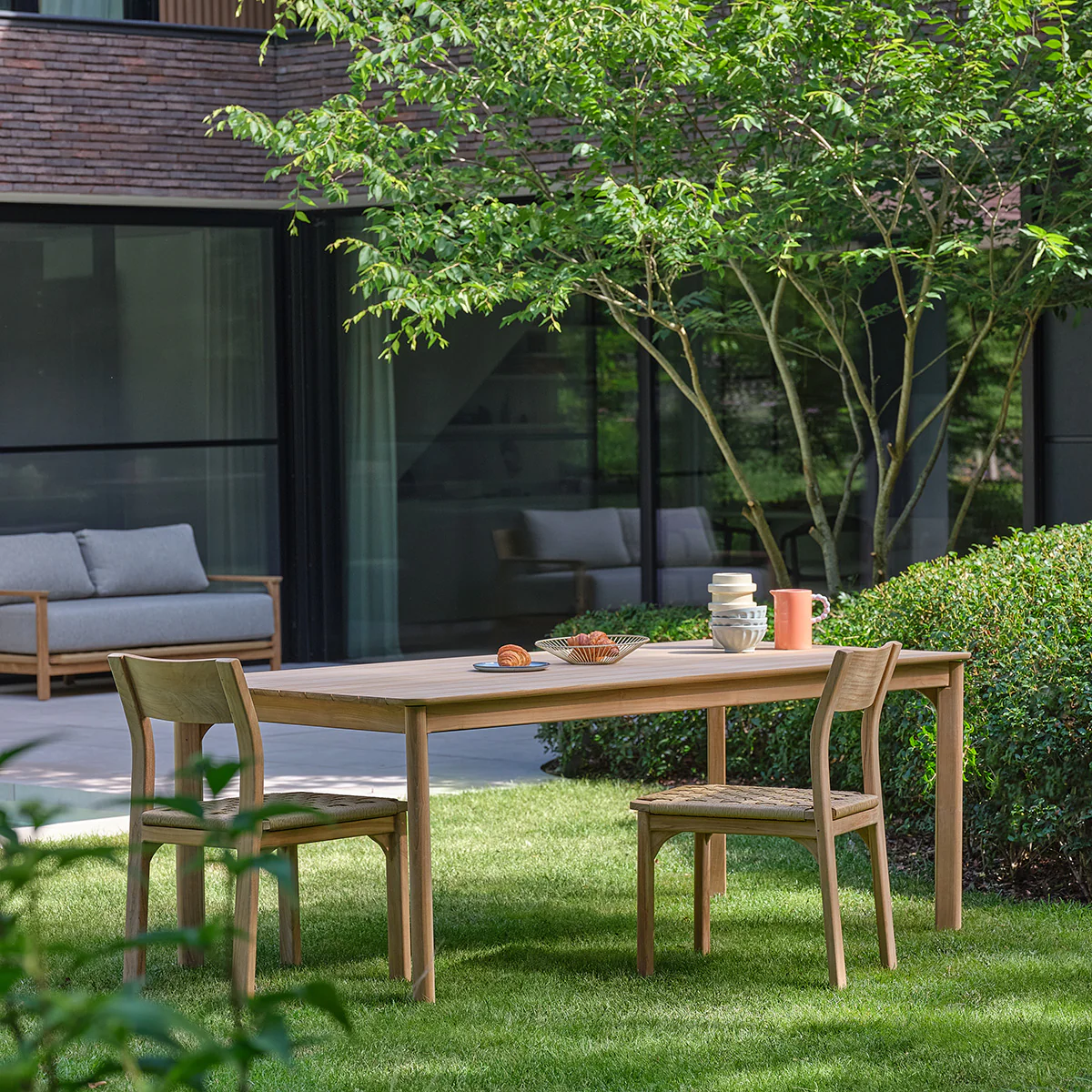 Mesa de jardín de teca maciza para 8 personas. - Image 3