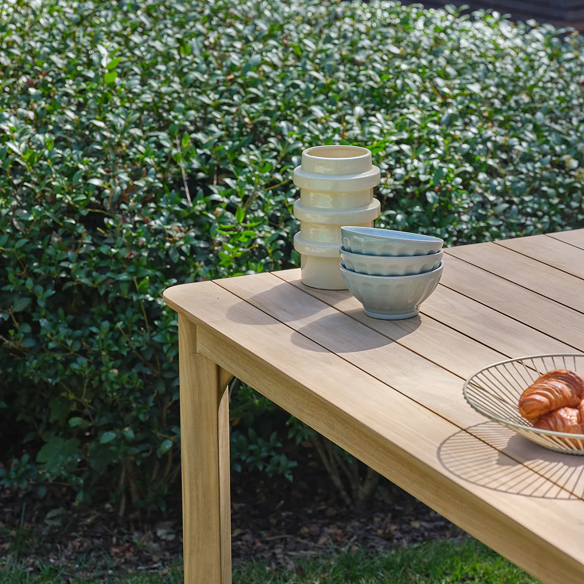 Mesa de jardín de teca maciza para 8 personas. - Image 5