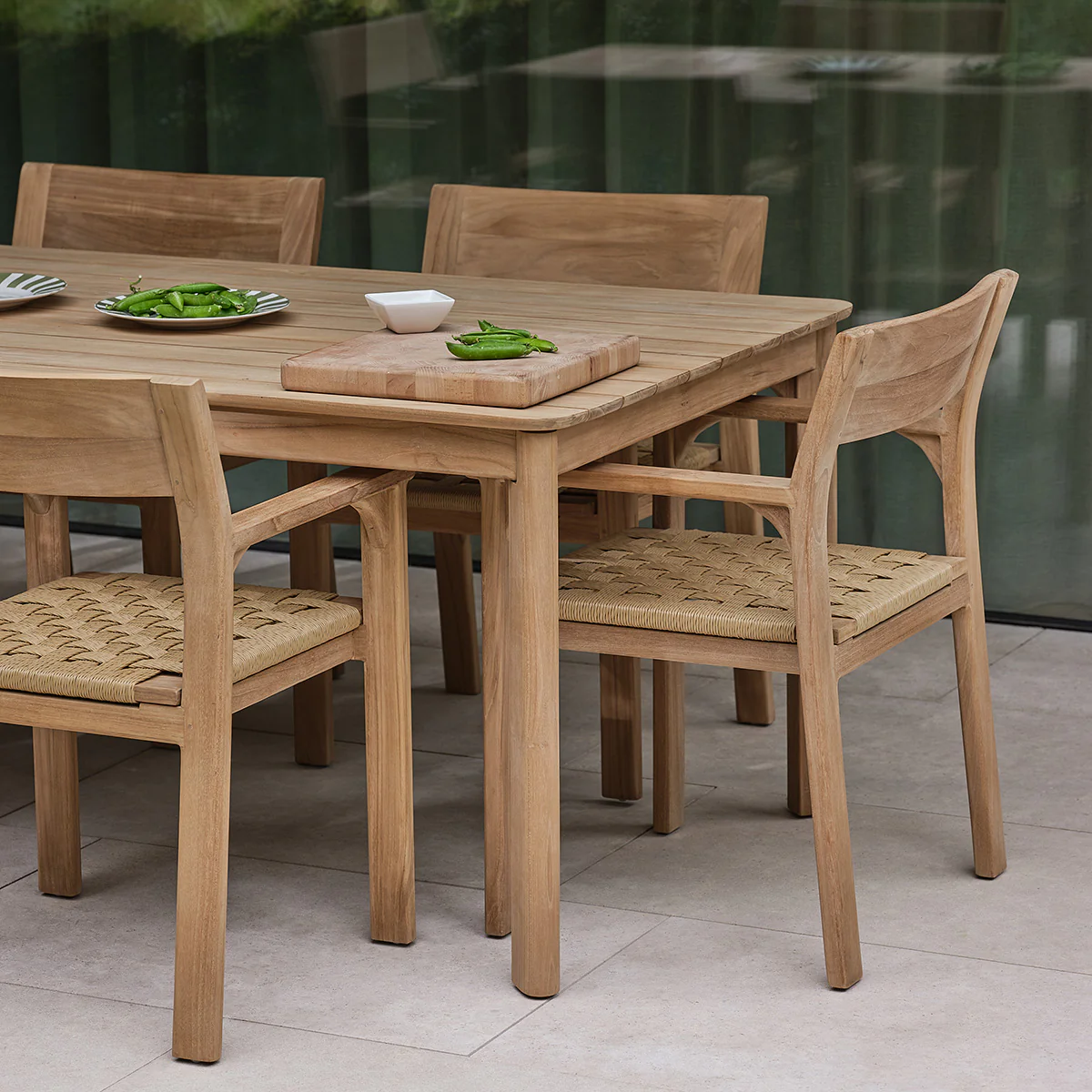 Mesa de jardín de teca maciza para 8 personas. - Image 7