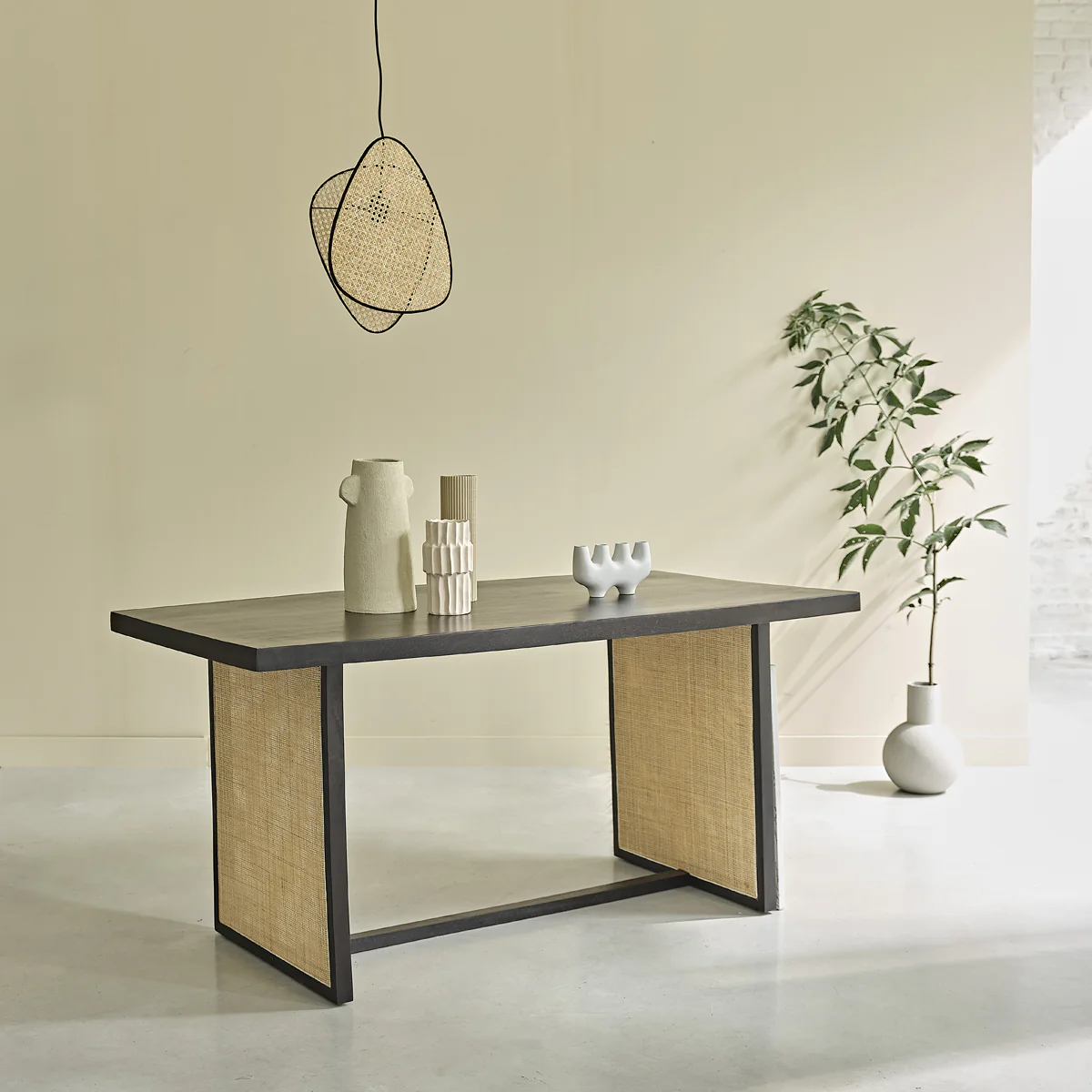 Mesa de mango macizo y rejilla para 6 pers. - Image 3