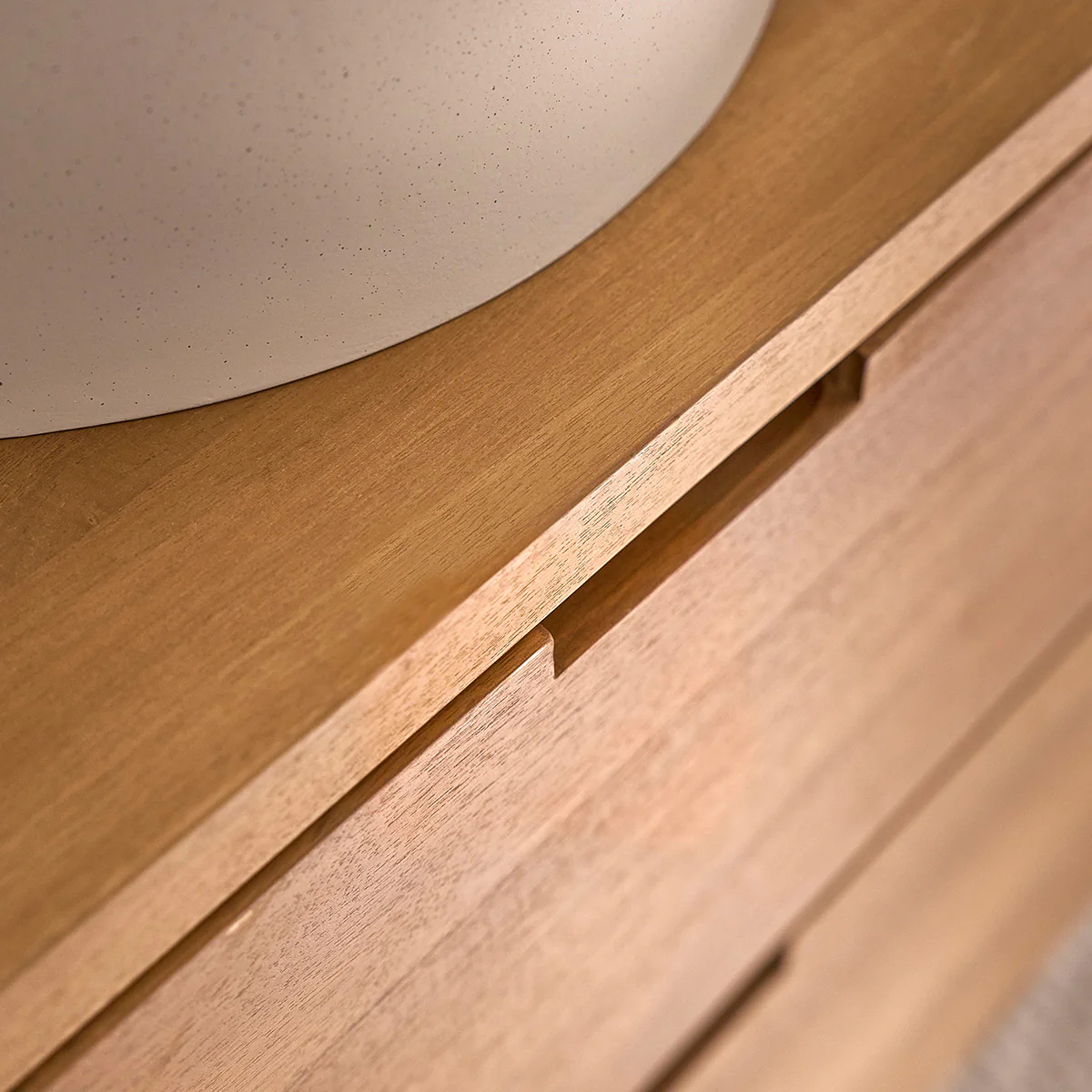 Mueble bajo lavabo suspendido de teca maciza de 60 cm - Image 4