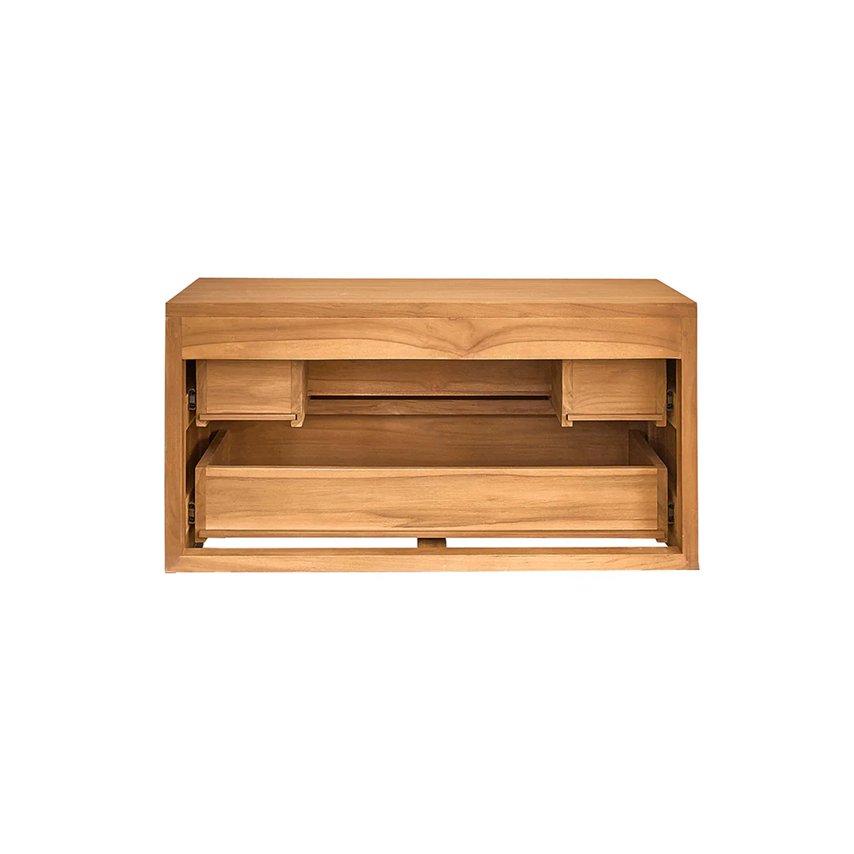Mueble bajo lavabo suspendido de teca maciza de 80 cm - Image 6