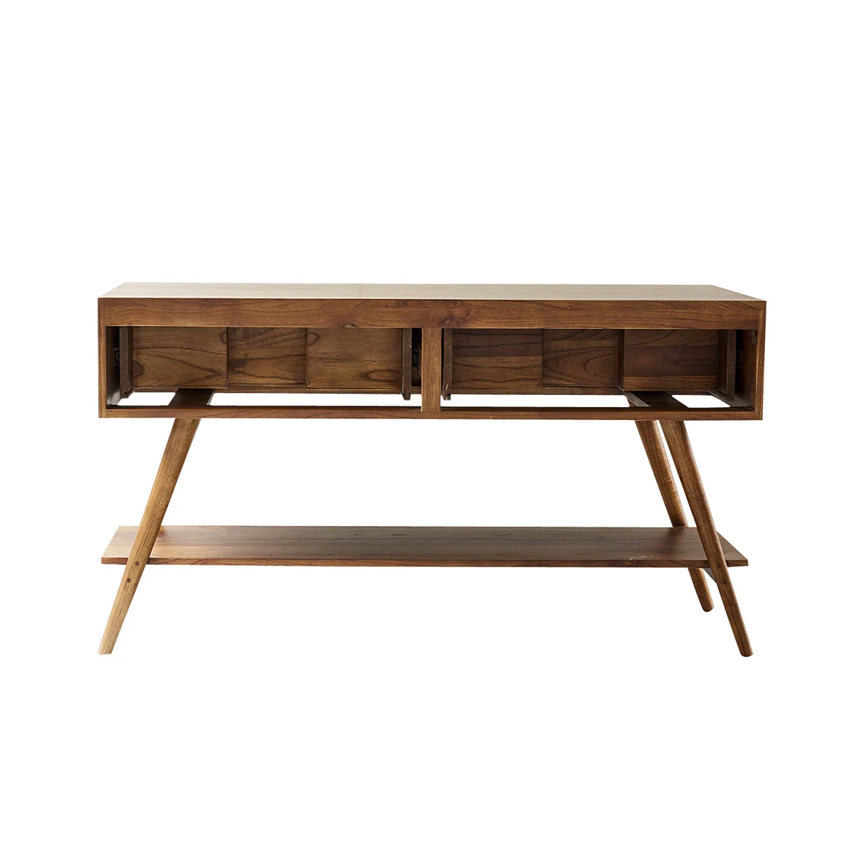 Mueble de baño de mindi macizo 135 cm - Image 6