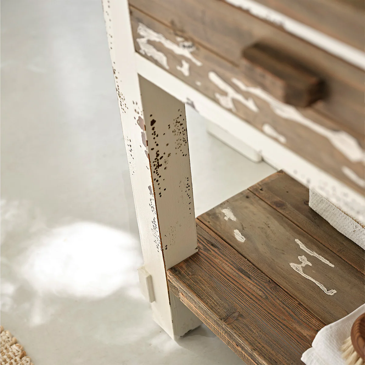 Mueble de lavabo de madera maciza reciclada 80 cm - Image 4