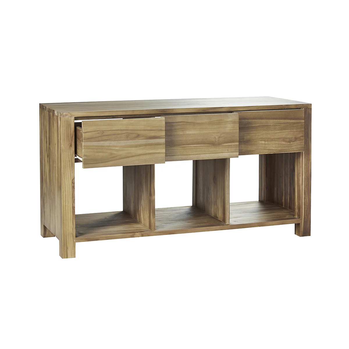 Mueble de lavabo de teca maciza 145 cm - Image 3