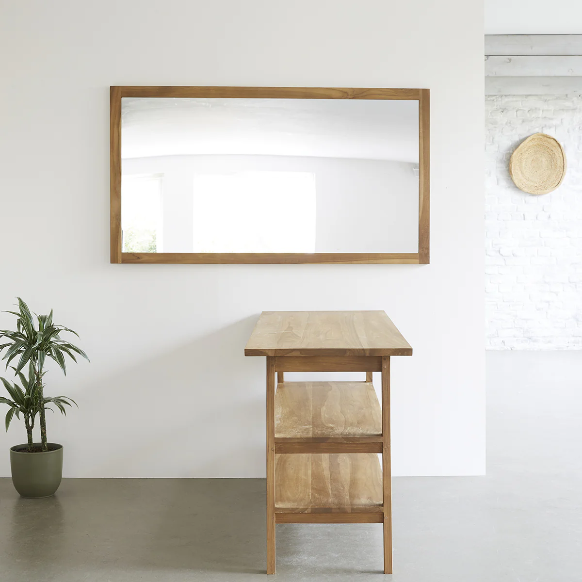 Mueble de baño de teca maciza 2 lavabos 150 cm - Image 4