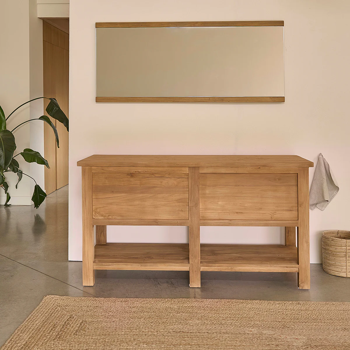 Mueble de baño de teca maciza 150 cm - Image 7