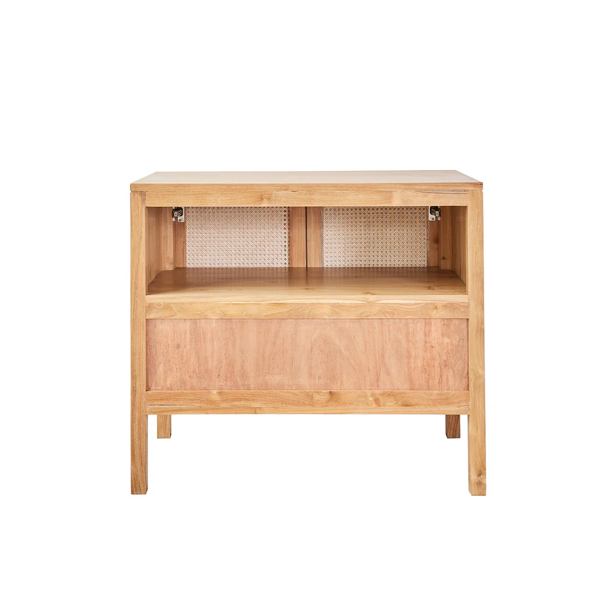 Mueble de lavabo de teca maciza y rejilla 90 cm - Image 6