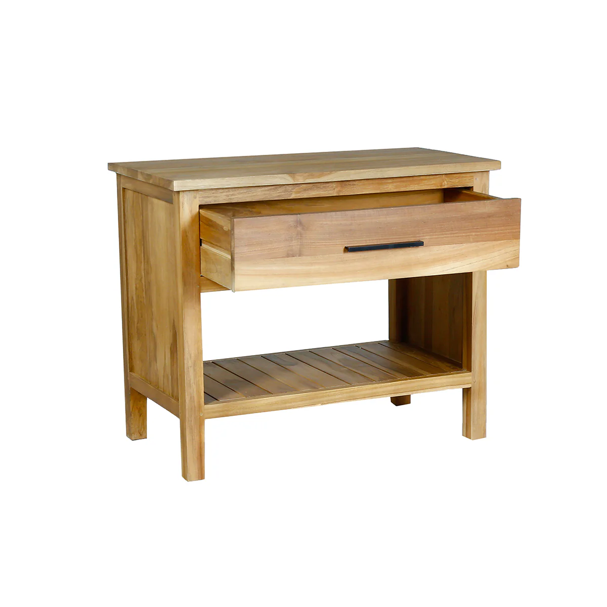 Mueble de lavabo de teca maciza 90 cm - Image 3