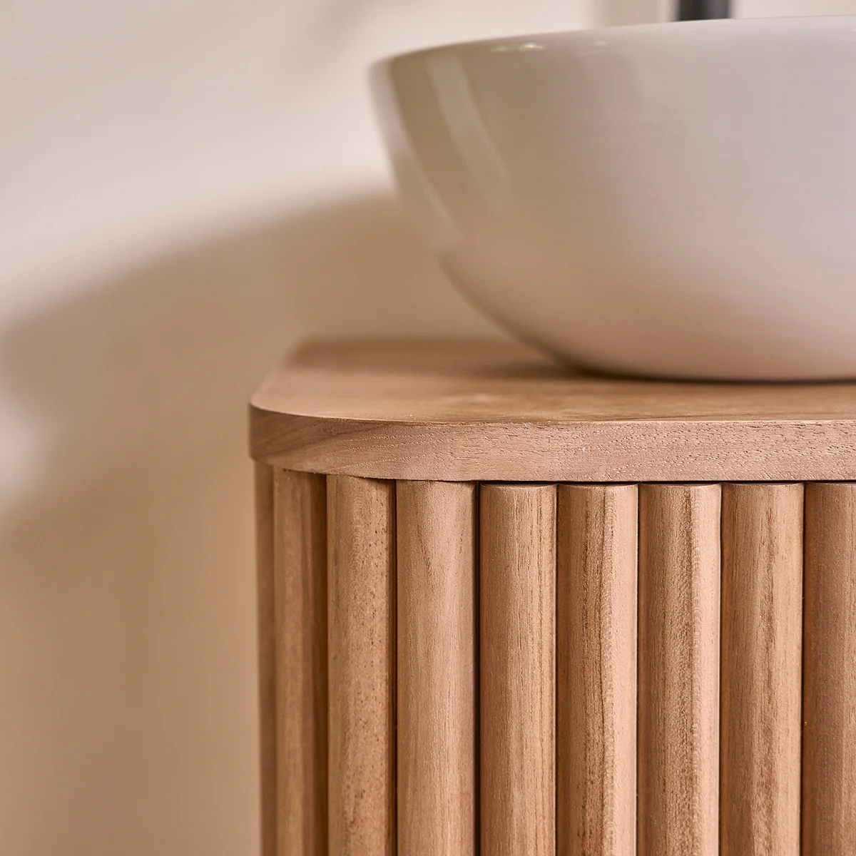 Mueble de lavabo de teca maciza de 40 cm - Image 5