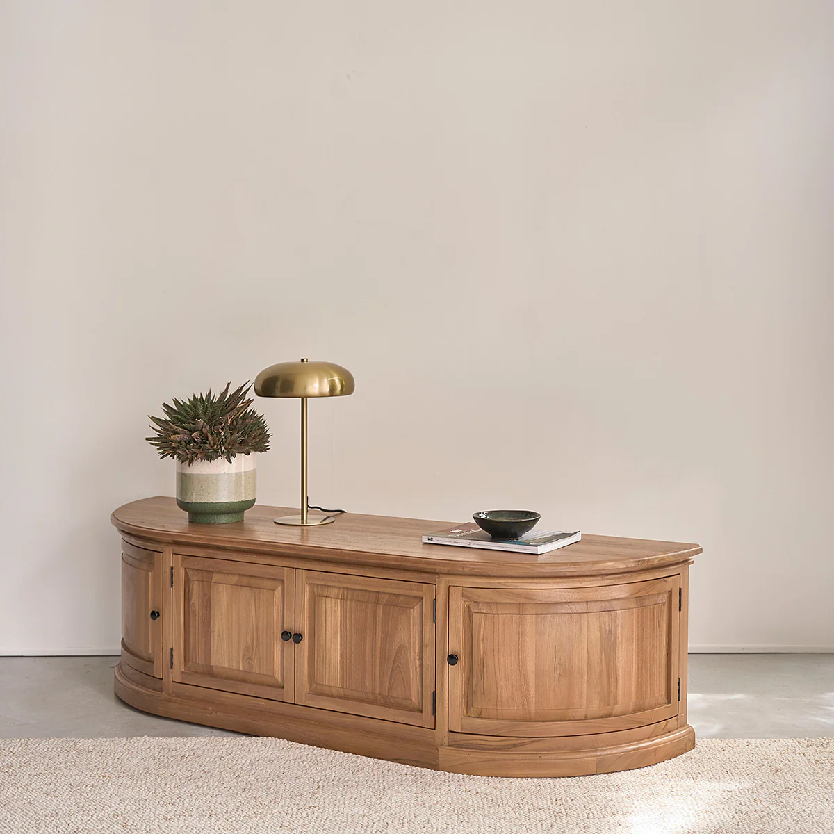 Mueble de TV de teca de 160 cm - Image 3